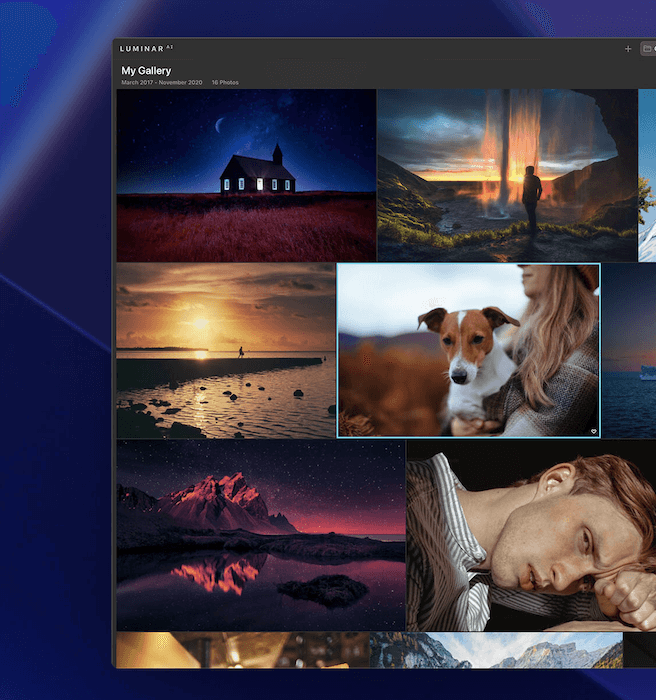 Screenshot of Luminar AI Photoshop plugin website